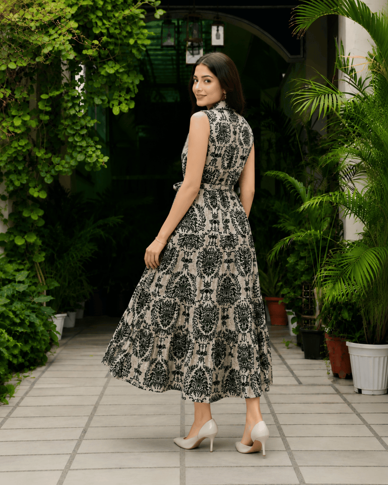 Women's  Printed Sleeveless  Dress | Elegant Casual Dress