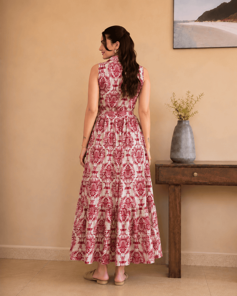 Women's  Printed Sleeveless  Dress | Elegant Casual Dress