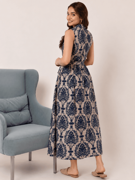 Women's  Printed Sleeveless  Dress | Elegant Casual Dress