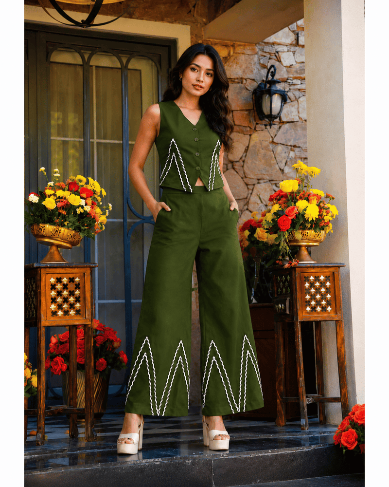 Cotton Flex Sleeveless Co-Ord Set