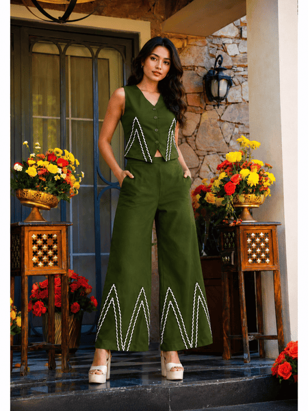 Cotton Flex Sleeveless Co-Ord Set
