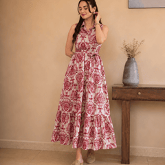 Women's  Printed Sleeveless  Dress | Elegant Casual Dress