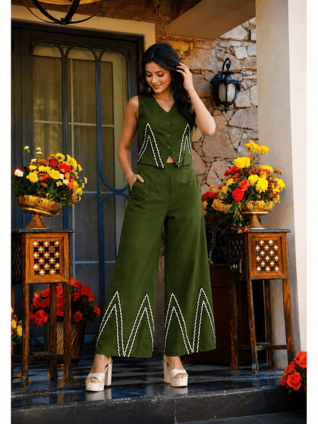 Cotton Flex Sleeveless Co-Ord Set