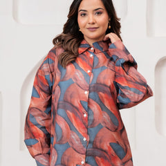 Abstract Print Rayon Co-Ord Set