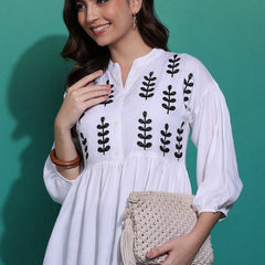 Women's Embroidered Rayon Top