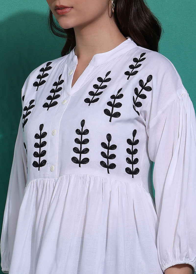 Women's Embroidered Rayon Top