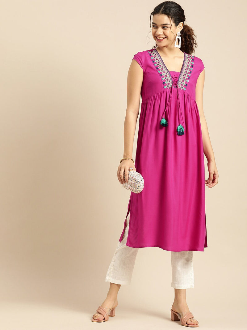 Beautiful Rani Pink Kurta 