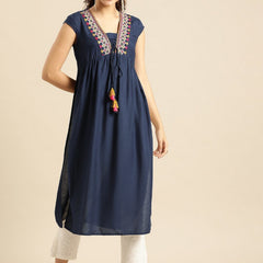 blue long Kurta 