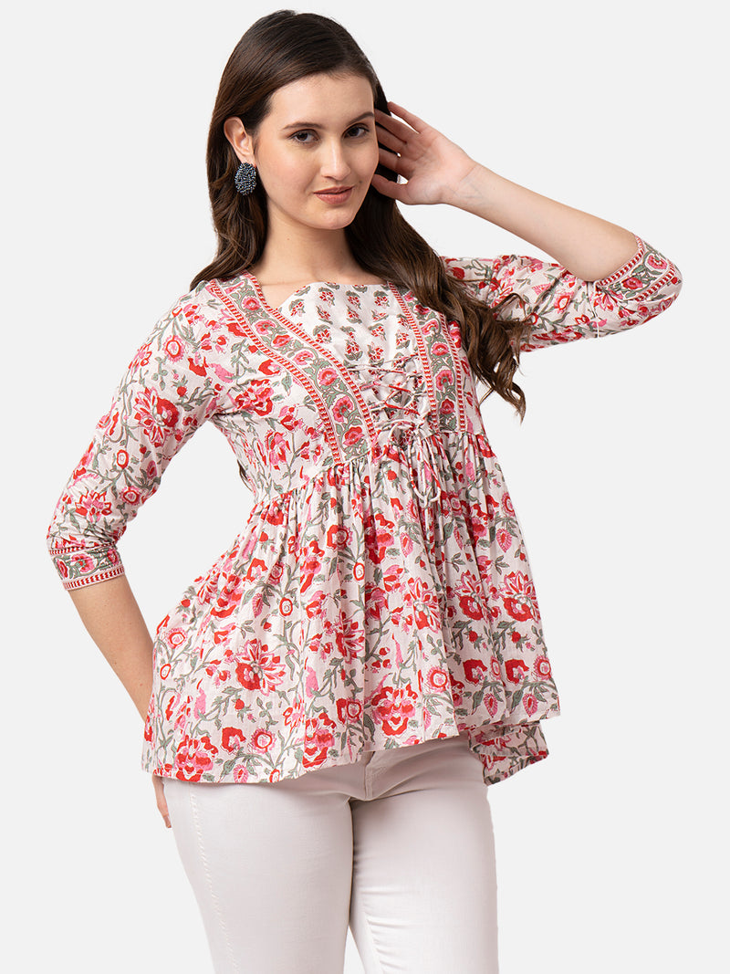 Women's Printed Rayon Top