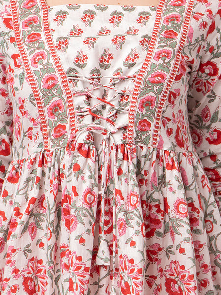 Women's White Embroidered Rayon Top