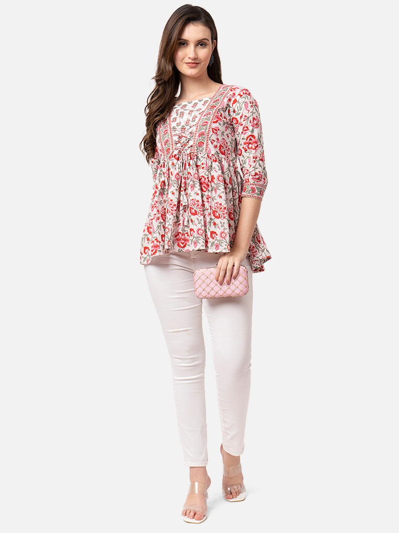 Women's Printed Rayon Top