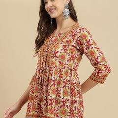 Women's Printed Rayon Top