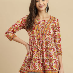 Women's Printed Rayon Top