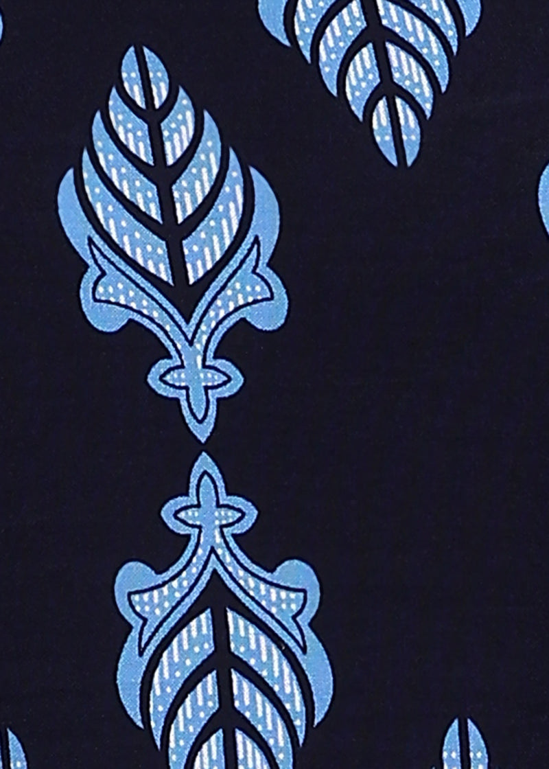 Women's Blue Printed Rayon Casual Top