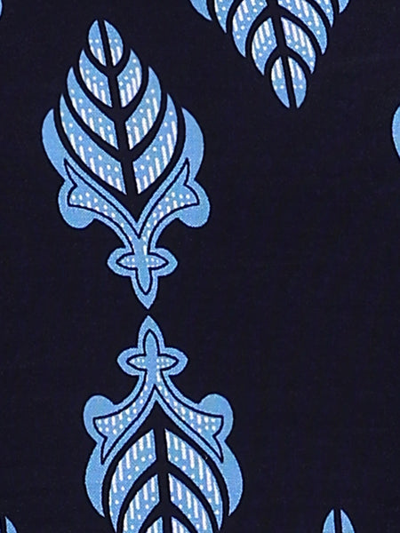 Women's Blue Printed Rayon Casual Top