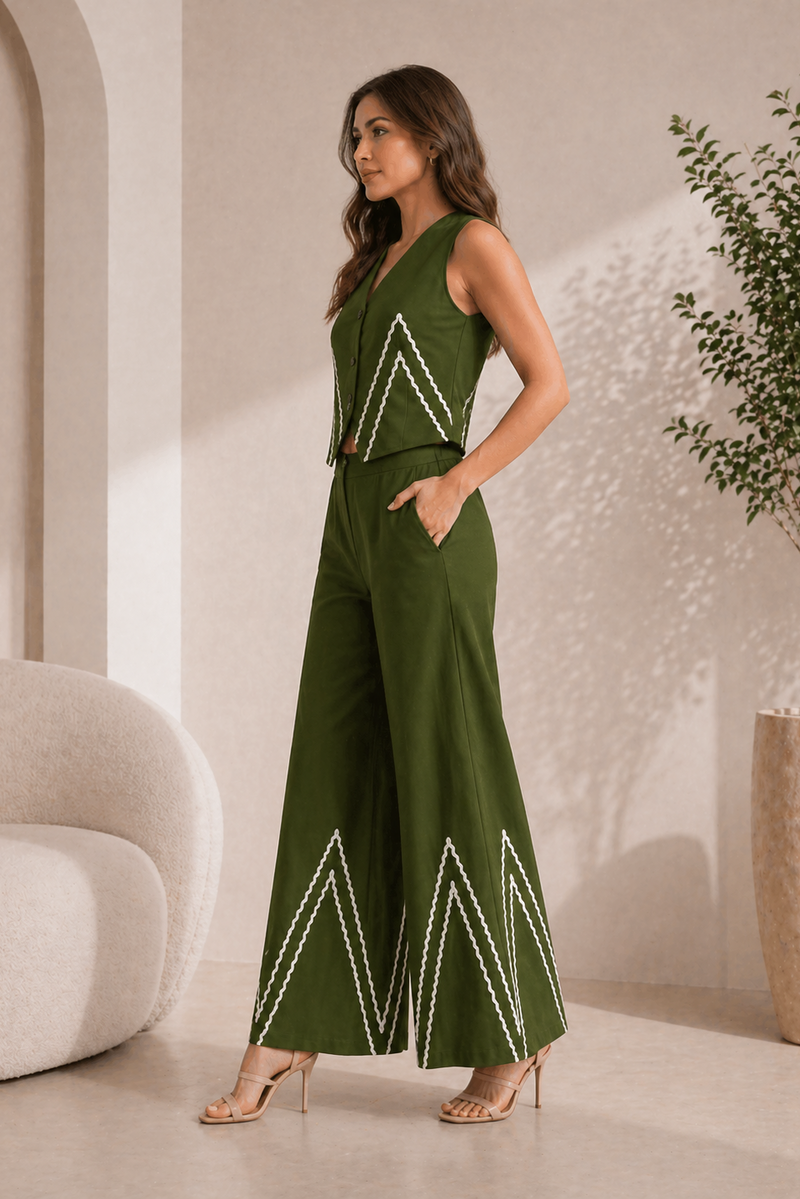 Cotton Flex Sleeveless Co-Ord Set