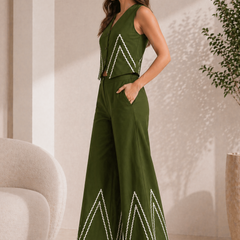 Cotton Flex Sleeveless Co-Ord Set