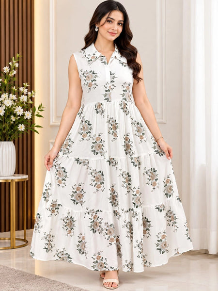 Rosy Daydream Tiered Maxi Dress