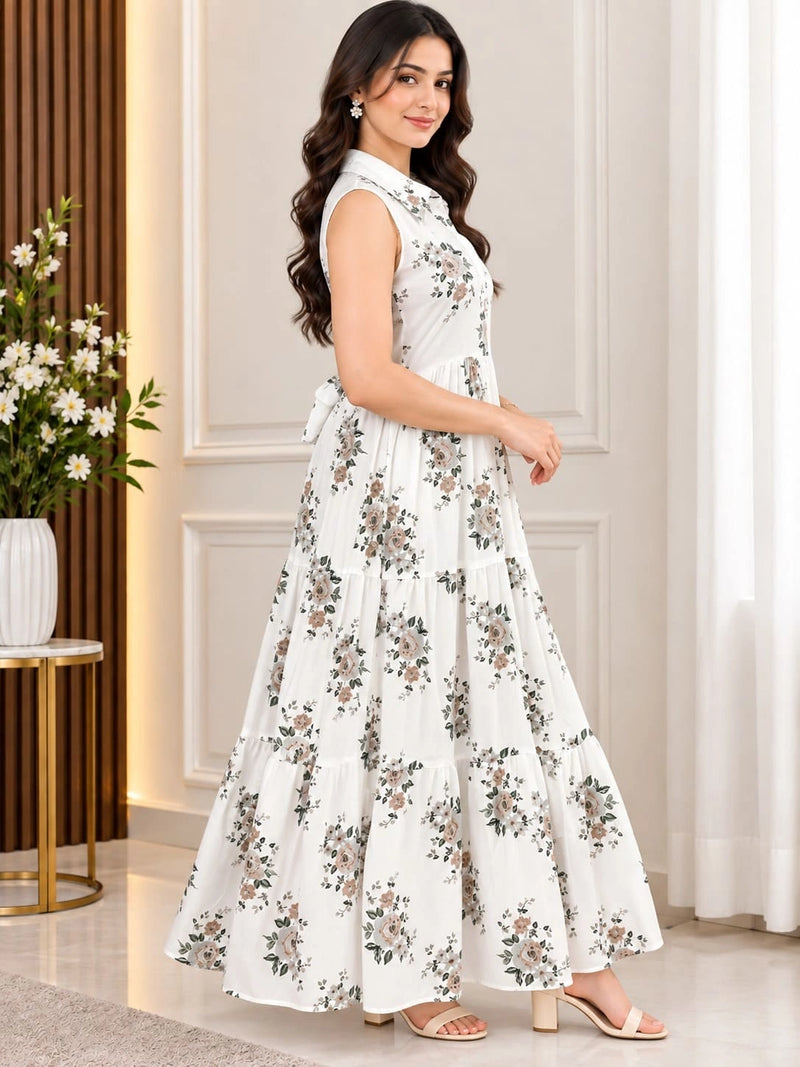 Rosy Daydream Tiered Maxi Dress