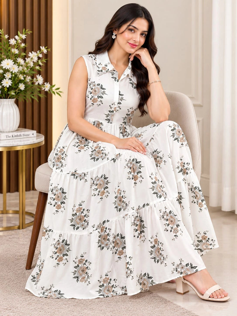 Rosy Daydream Tiered Maxi Dress