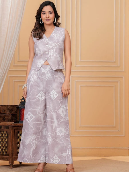 Women’s Dusty Lavender Printed Co-ord Set