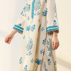 Blue Bloom Cotton Kurta Palazzo Co-ord Set