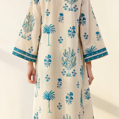 Blue Bloom Cotton Kurta Palazzo Co-ord Set