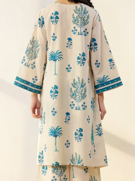 Blue Bloom Cotton Kurta Palazzo Co-ord Set