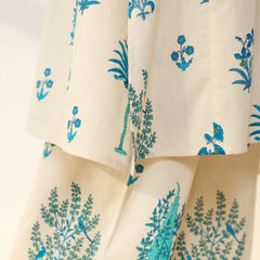 Blue Bloom Cotton Kurta Palazzo Co-ord Set