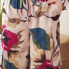 Beige Multicolor Floral Co-ord Set