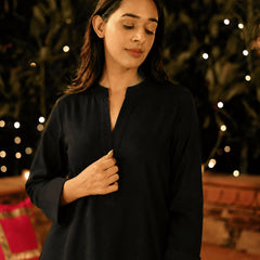 Women's Premium Solid Cotton Co-Ord Set | Elegant Kurta & Pegged Pants