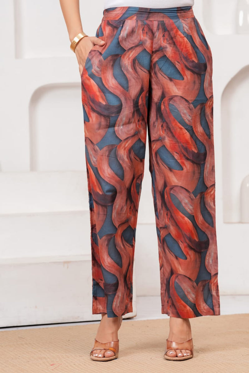 Abstract Print Rayon Co-Ord Set
